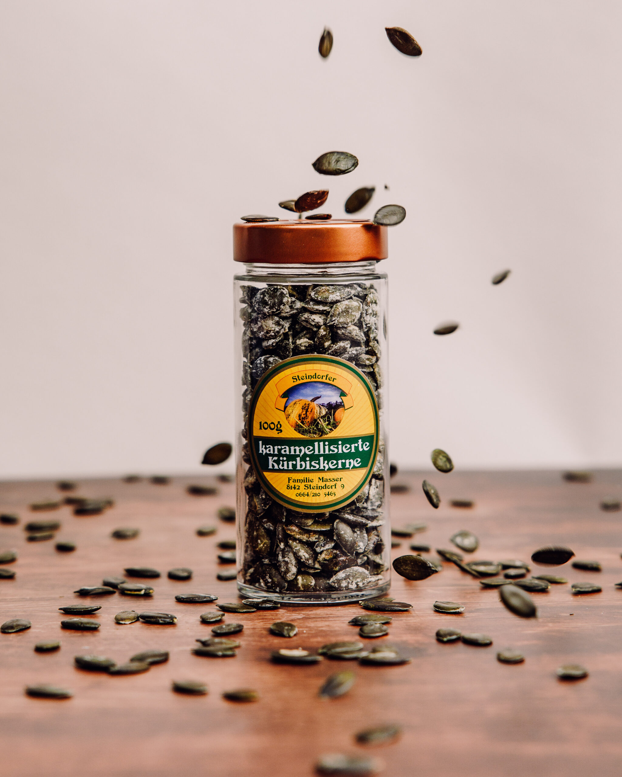Kürbiskerne Produktfotografie – Branding