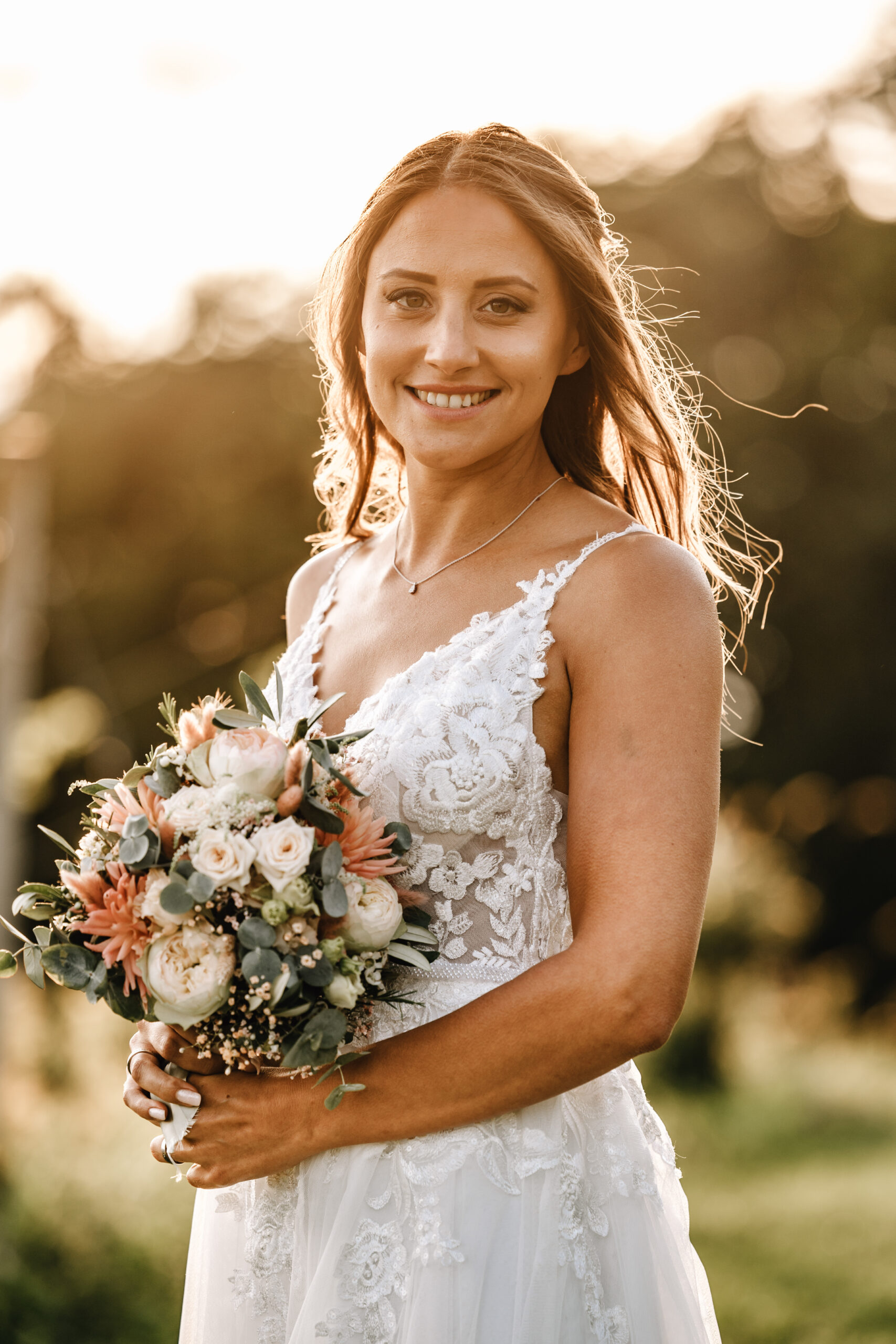 Braut Portrait im Abendlicht – Hochzeitsfotografie