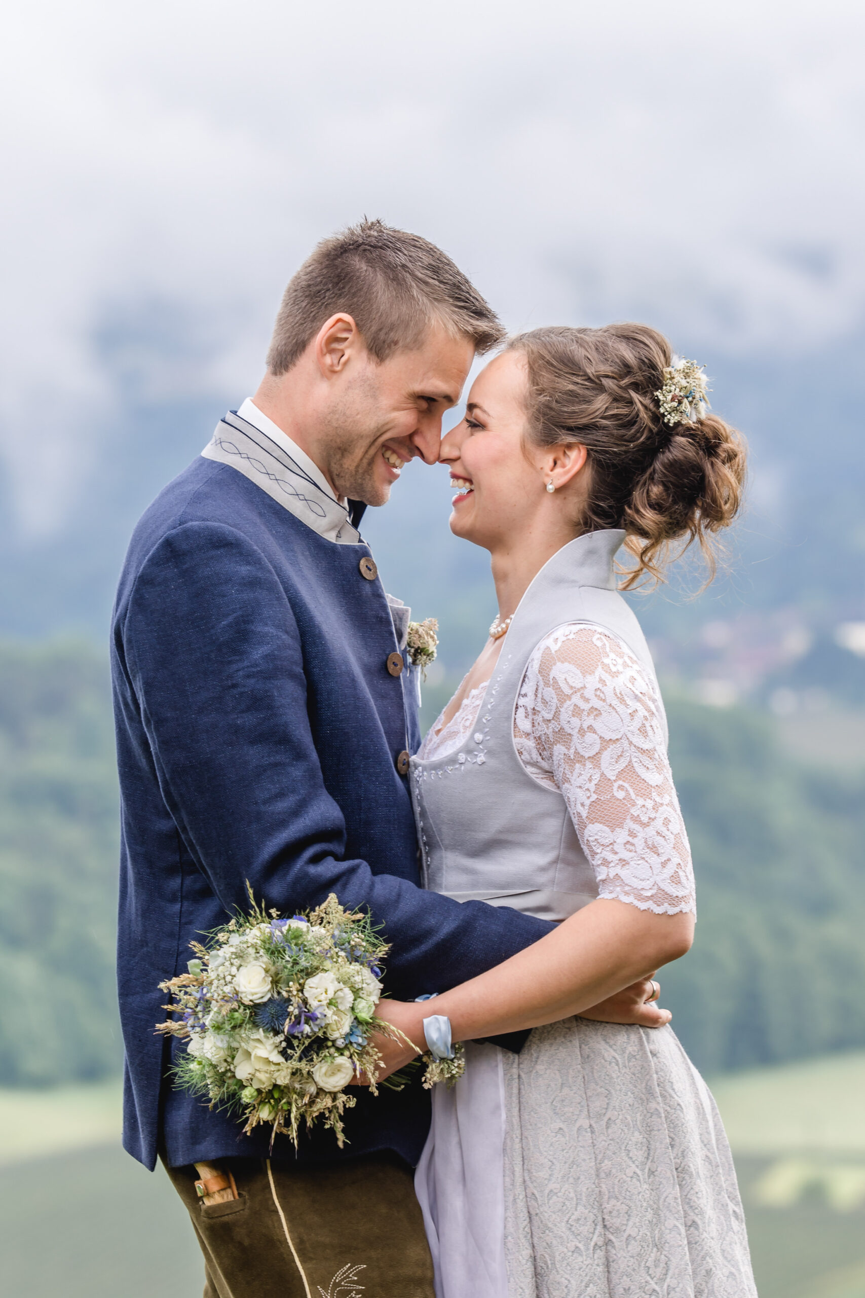 Brautpaar Portrait – romantische Hochzeit