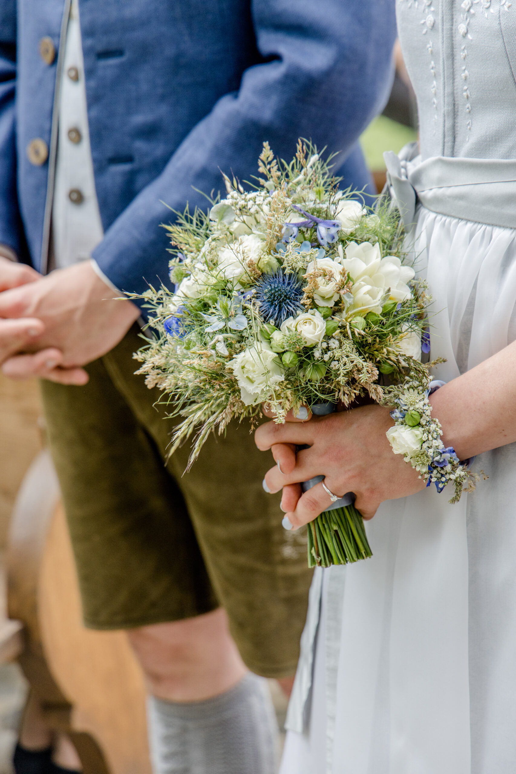 Brautstrauß Detail – natürliche Blumen