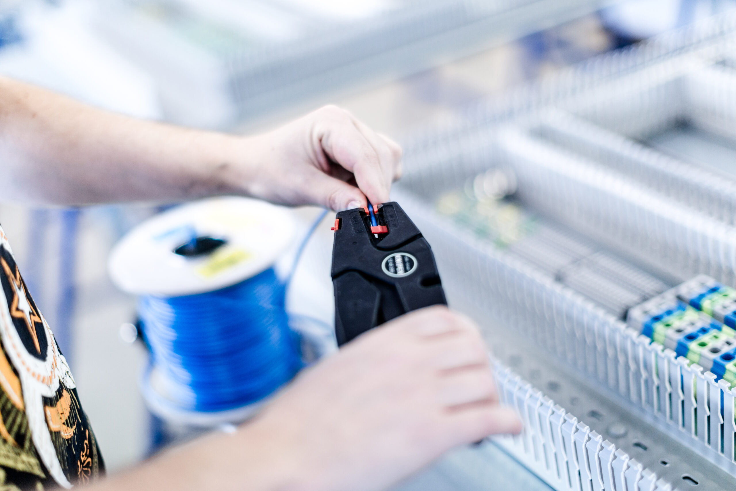 Kabelkonfektion – Elektrotechnik Detailaufnahme